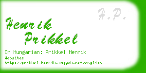 henrik prikkel business card